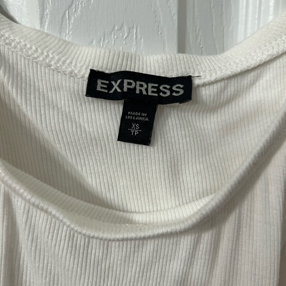 Express White Ruffle Bodysuit - Picture 5 of 5
